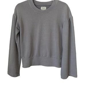 Madewell x Karen Walker Women's Gray Garment Dyed Pullover Sweatshirt - Small